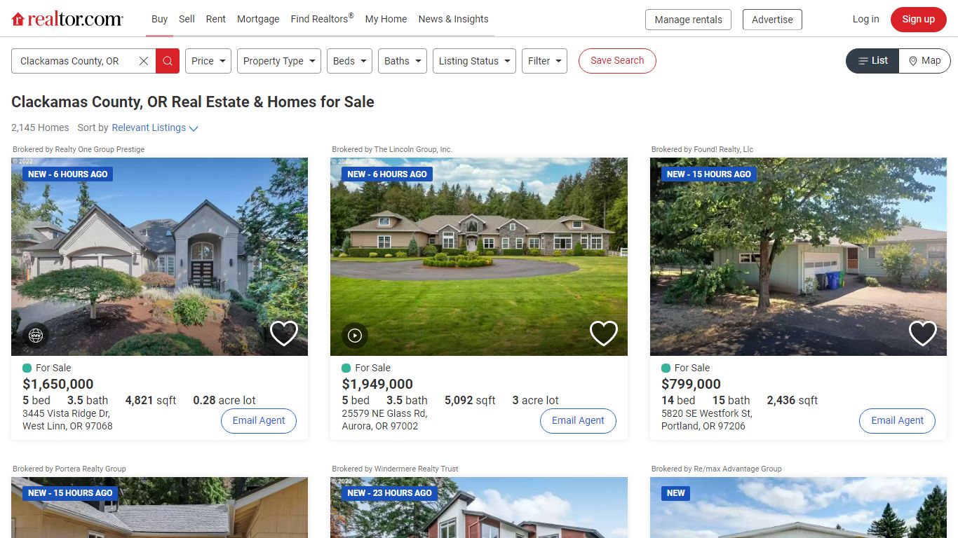 Clackamas County, OR Real Estate & Homes for Sale